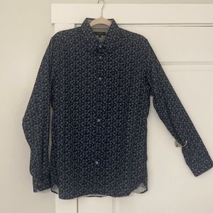Ted Baker London button down shirt, blue floral